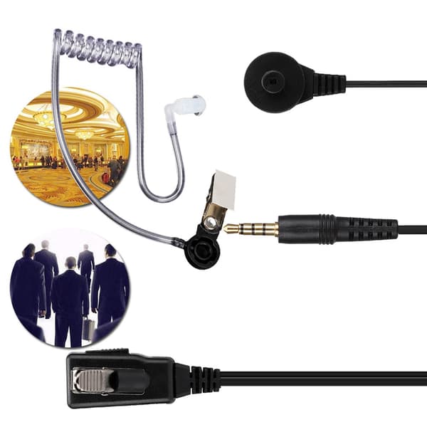 PPT Walkie Talkie Headset Øretelefon Luft Transparent Rør 3,5 mm Øretelefon Passer til 1s