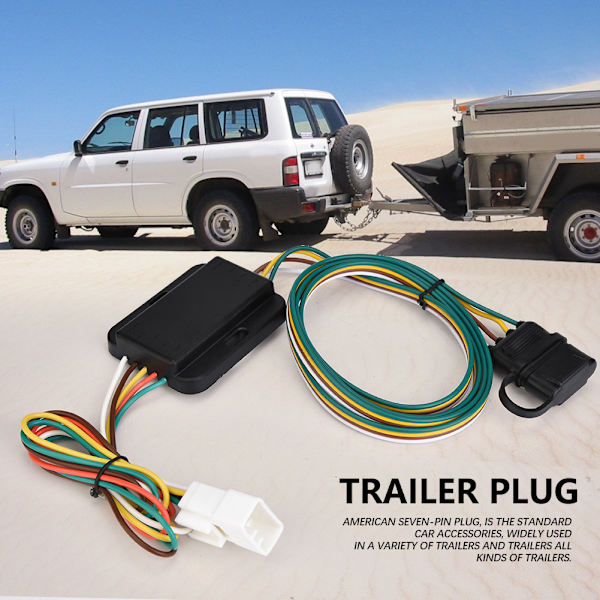 4-benet 12V US Trailer Træk Wiring Tow Harness Power Controller Stik