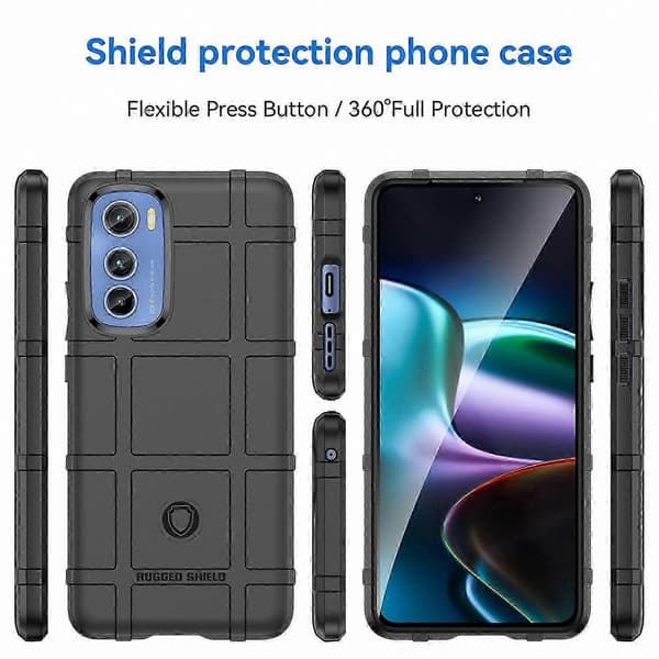 Heltäckande stötsäkert TPU-skal för Moto Edge 30 Rugged Protective Phone Shell Black