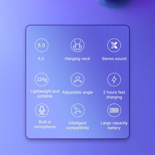 Bærbar Bluetooth-højttaler til nakke