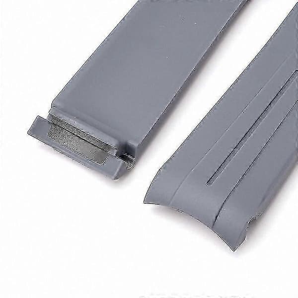 20MM TPU Arc-klockarmband med silverfärgat spänne för Omega- och Swatch-armband Pink