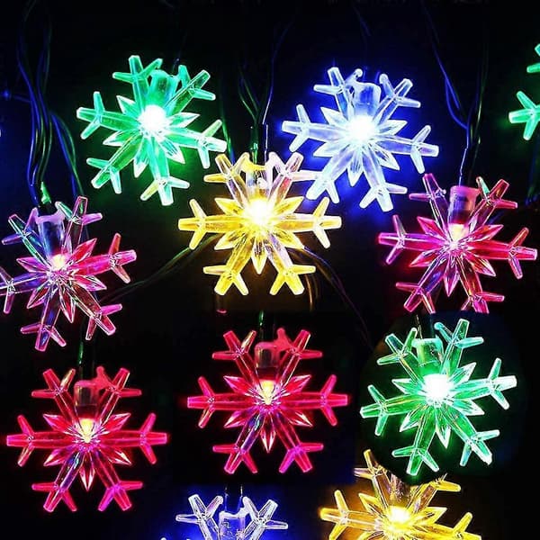 solar snefnug lyskæde 20led fe-lyskæde juledekorationslys