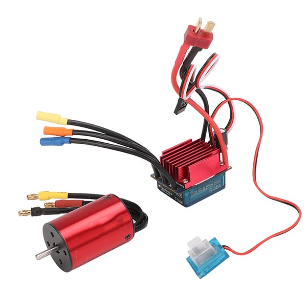 Børsteløs motor ESC Kit 4500KV Børsteløs motor 35A Børsteløs ESC Programmerbar til 1/14 til 1/16 RC-bil