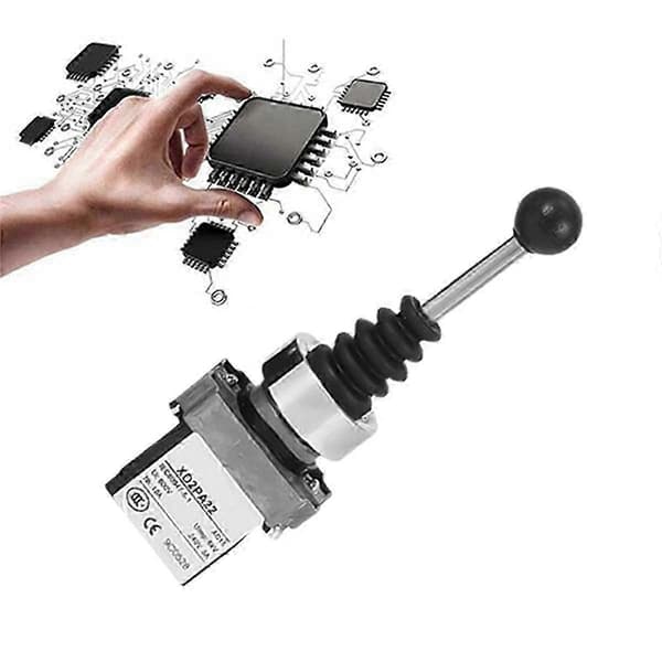 Selvnulstillende dobbeltvirkende joystick i metal, kompatibel med arkadecontrollere og spilkonsoller
