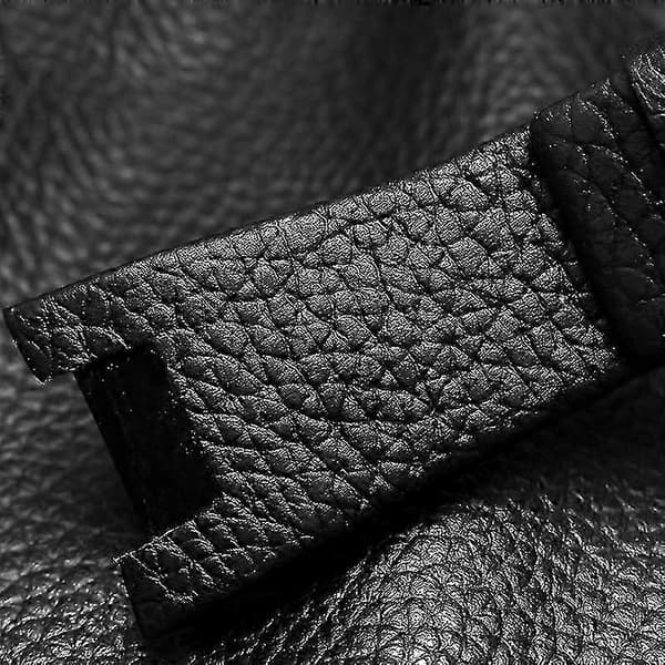 32 mm læderrem med hak til DZ1216 DZ4246 DZ4287 urmodeller Black-Litchi