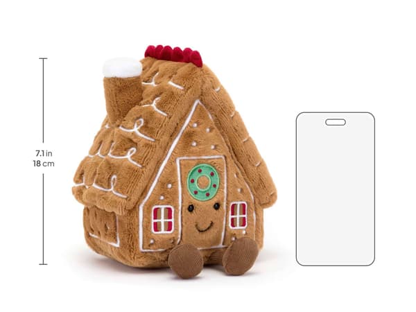 【03】Jellycat 22 cm Amuseables Pepparkakshus Plyschleksak