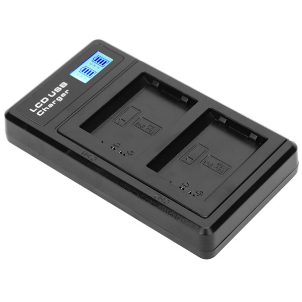LCD-skærm Lithium Batteri Dobbelt Oplader USB Opladningsbase til NPFW50