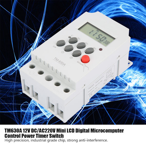TM630A AC220V Mini LCD Digital Mikrocomputer Kontrol Strømtimer Switch (AC220V)