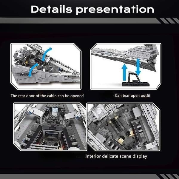【03】2326 Pieces Imperial Star Destroyer Building Block Set - Very Difficult, Perfect for Home Decor ABS ABS TGL-T2047