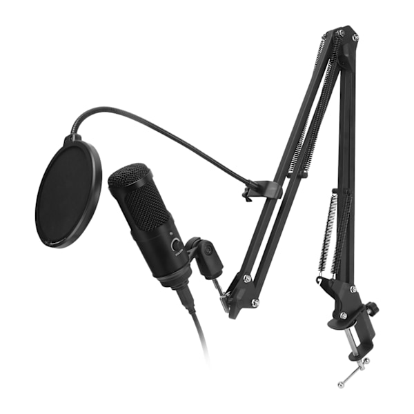 USB-kondensaattorimikrofonisetti PC-mikrofonisetti lähetyksiin laulamiseen nauhoittamiseen 20Hz–20KHz