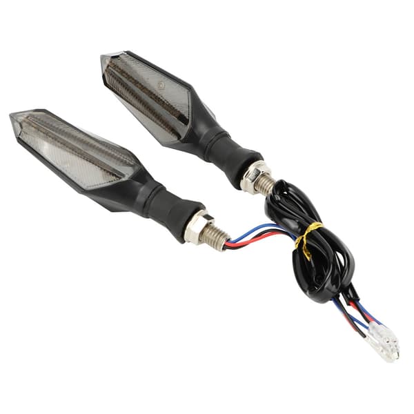2 stk. dobbeltsidet motorcykel LED blinklys med flydende vand (gul)