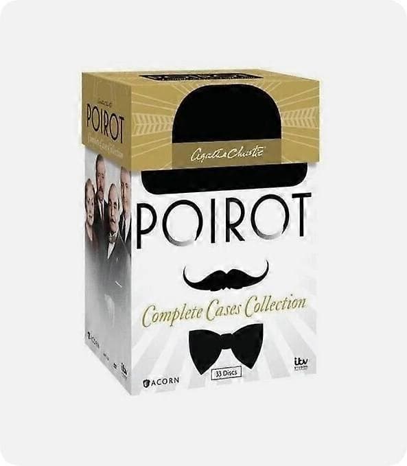 Agatha Christies Poirot Komplet Serie Sæson 1-13 (DVD, 33-disk boksæt) engelsk version