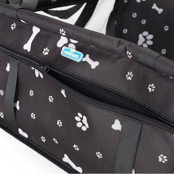 Sikkerhedssele til hunde og katte med poteprintdesign, ventileret, inkluderer 1 krog.