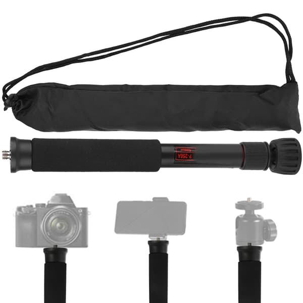 Mini bärbar justerbar höjd Monopod Selfie Stick Monteringsstöd för SLR-kamera (P-256A)