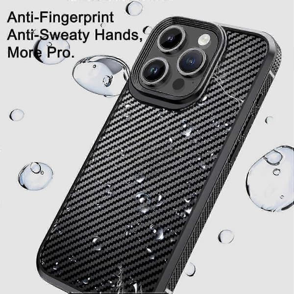 Ipaky Mg-serien kulfibercover til iPhone 15 Pro, zxl Blue