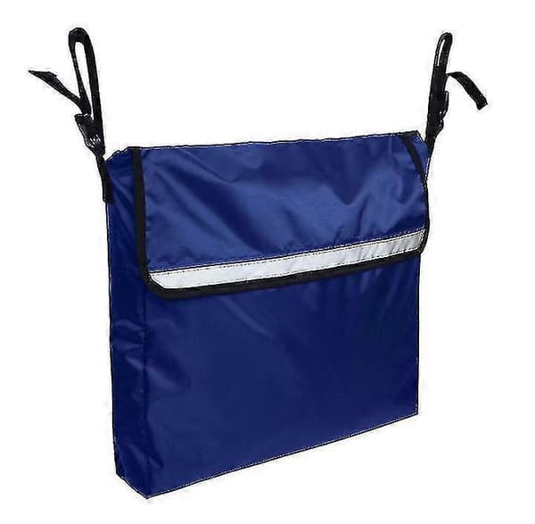 Kørestolstaske Rollatoropbevaring Hængetaske Armlæn Campingstol Organizer blue 18W*16H inches
