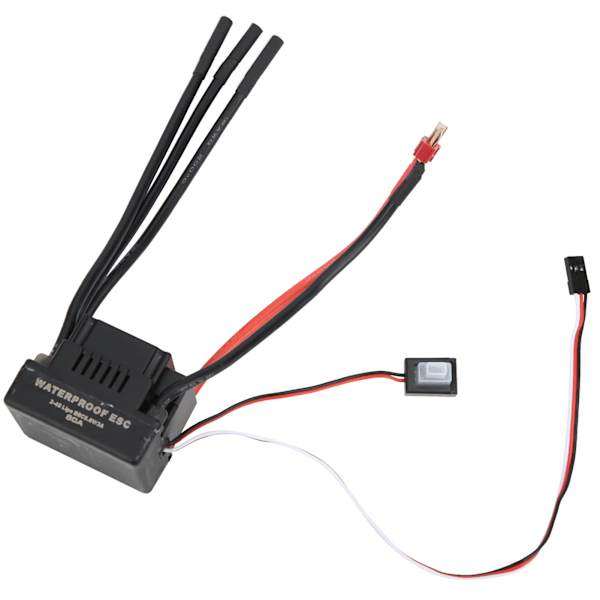 80A Vandtæt Børsteløs ESC Elektrisk Hastighedsregulator Tilbehør til 1/8 RC Bil T-Stik