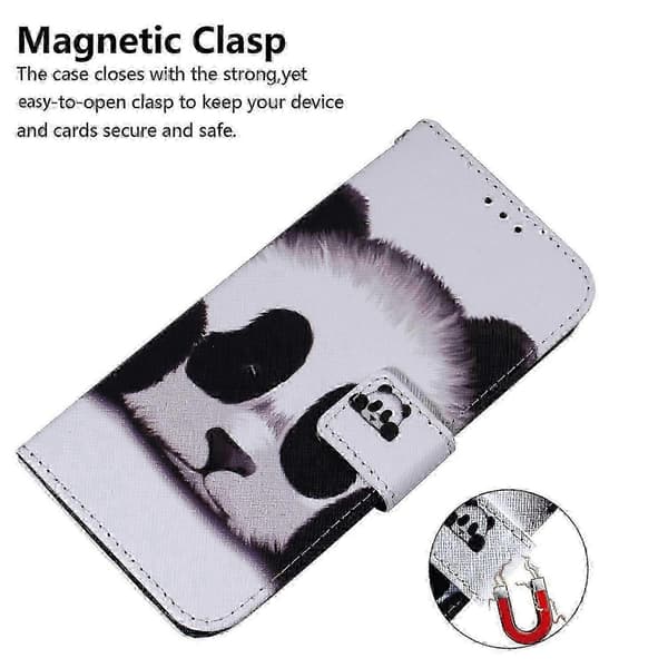 Samsung Galaxy A06 4G -lompakkokotelo kuvaprintillä, nahkainen puhelinkuori Multicolor Panda