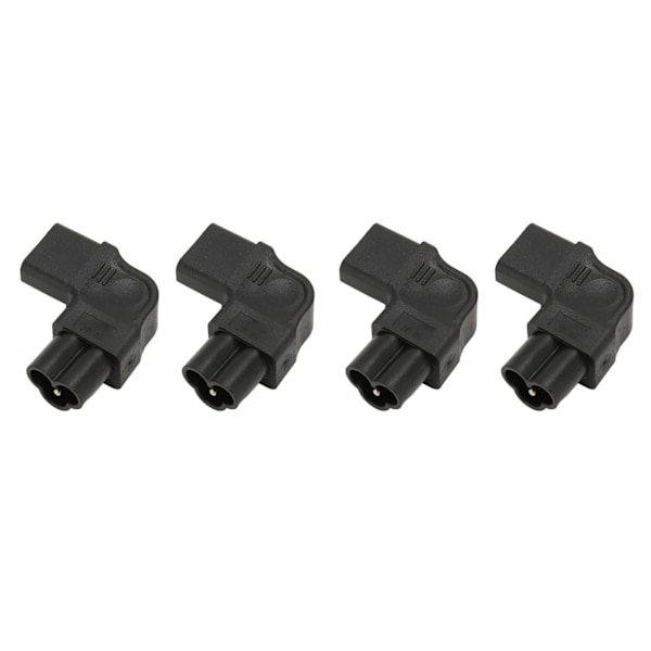 IEC320 C6 til C13 Strømadapter 90 Grader 2.5A‑10A 250V Strømstikadapter til UPS Computerstik 4 stk