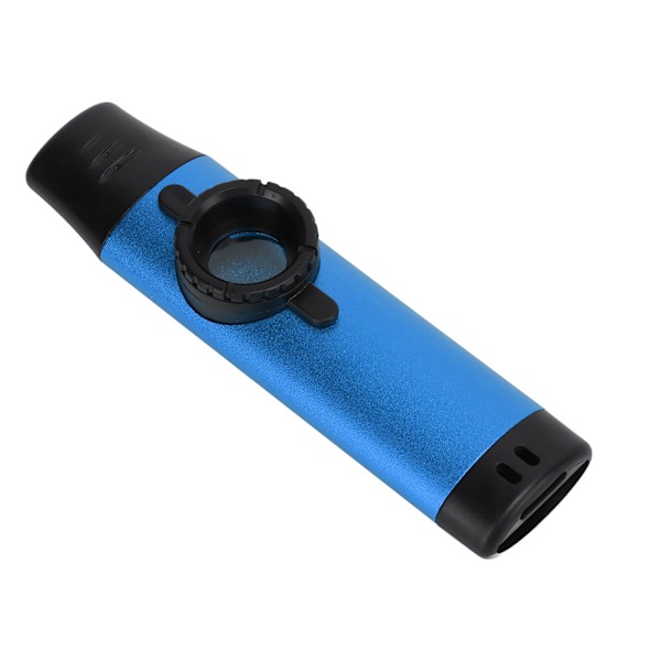 Metall Kazoo Harts Munstycke Justerbar Täthet Blåsinstrument med Flöjtmembran Blå