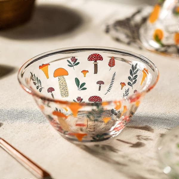 320 ml servis blomma glasskål transparent köksskål
