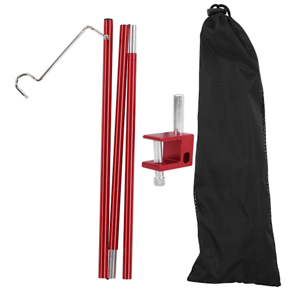 Camping Bordlampe Stang Foldbar Aluminium Legering Lysstativ Bærbar Udendørs Lanterne Stang