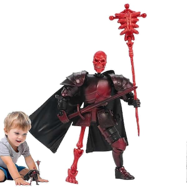 Skeletfigurlegetøj, Multiartikuleret Cool Design Bevægeligt Legetøj, Kranie Actionfigur