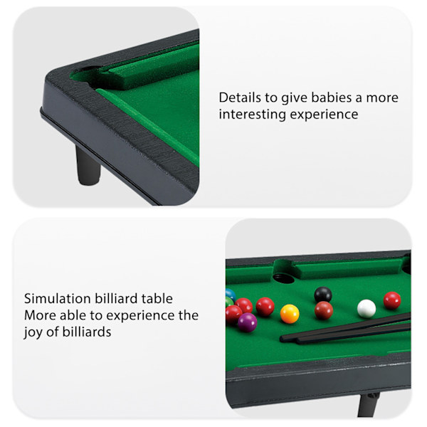 Mini Poolbord Interaktiv Simulation Miniature Billard Pool Spilsæt til Skrivebordsdekoration Ornament