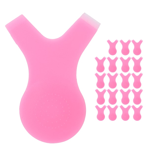 20 st Ögonfranslyftborste Y Form Ögonfransförlängningskam Böjare Halkfri Ögonfranspermanentverktyg (Rosa)