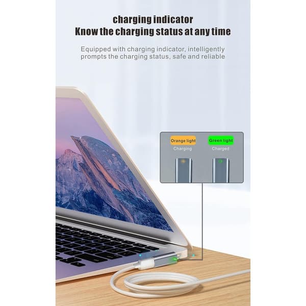 MagSafe 2 till USB-C Power Delivery-adapter, PD snabbladdande magnetisk USB-C-adapter