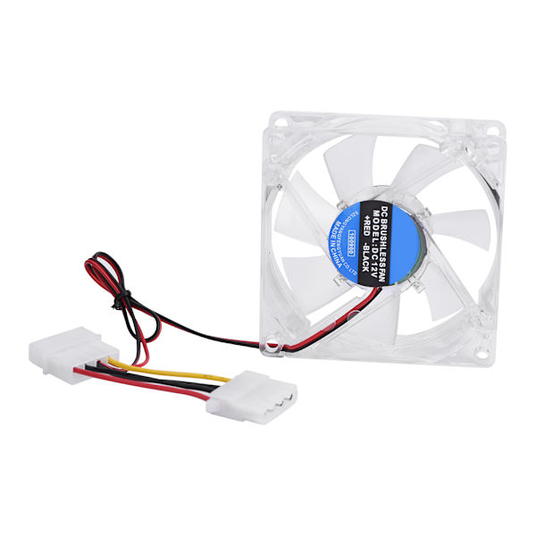 80mm LED Lys 12V 4Pin Lydløs PC Kabinet Køleventilator Computer Køler Farverig