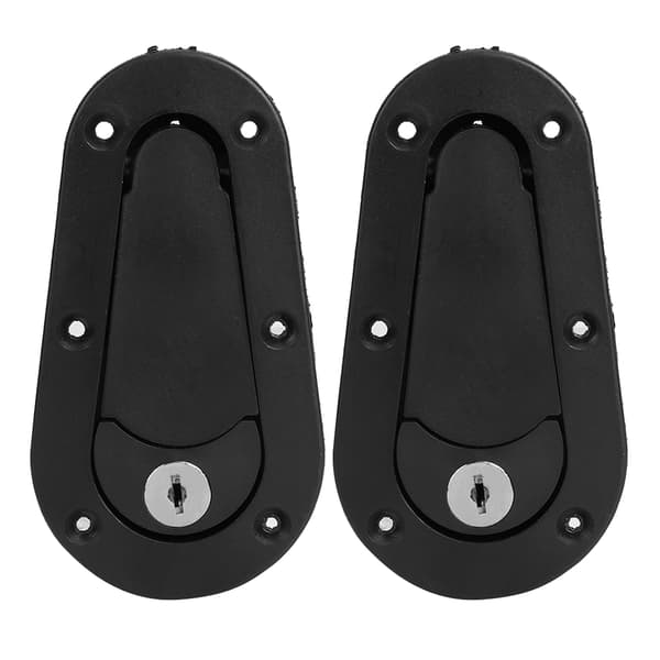 Kulfiber Racing Bil Hjelm Lås Universal Bonnet Lås Kit med Nøgler Sort