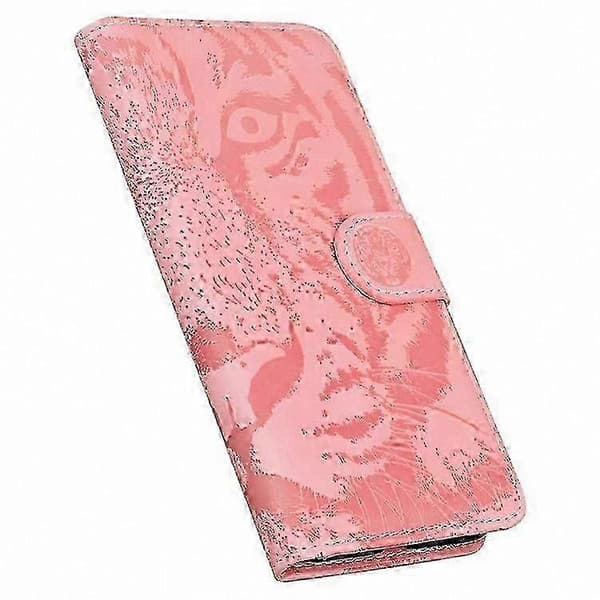 Pungcover med tigerpræget læder til Galaxy A26 5G Pink
