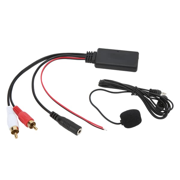 Bil Bluetooth AUX IN-kabeladapter Trådlöst handsfree samtal Mikrofon för Pioneer med 2RCA ljudport