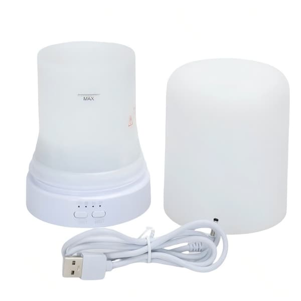 Aigostar 5W 120ml Aroma Diffuser, Ultralyd Luftfugter med Natlys, Lydløs Æterisk Olie Diffuser til Hjem og Soveværelse