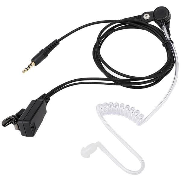 PPT Walkie Talkie Headset Øretelefon Luft Transparent Rør 3,5 mm Øretelefon Passer til 1s