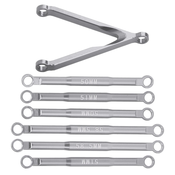 Aluminium Stangforbindelse Træk Stang Sæt Suspension Links Sæt til AXIAL SCX24 1/24 RC Bil Titanium