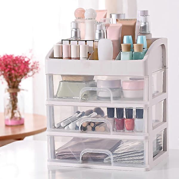 skuffer plast kosmetisk opbevaring smykkebeholder organizer make makeup