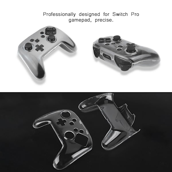 Transparent Antiskrid Skalbeskyttelse Krystal Etui Gamepad Cover Til Switch Pro