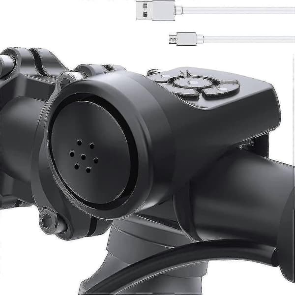 【03】140db Vandtæt Elcykelklokke - 4 Tilstande, Tyverialarm, USB Genopladelig