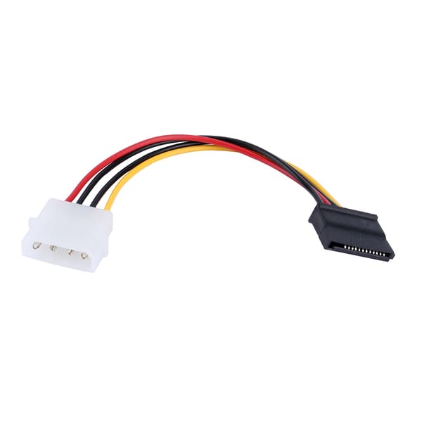 Uusi 1kpl 4-Pin IDE - 15-Pin Serial ATA SATA -kiintolevyn virtasovitin kaapeli