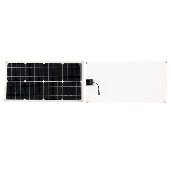 25W Dobbelt 5V USB Fleksibelt Enkeltkrystal Solcellepanel Kit Bilbatteri Oplader Controller