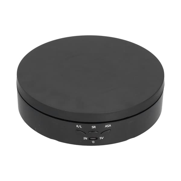 145mm 360° Roterande Automatisk Displayställ 3 Hastighetskontroll USB-driven Smyckeskarusell för Utställning Svart