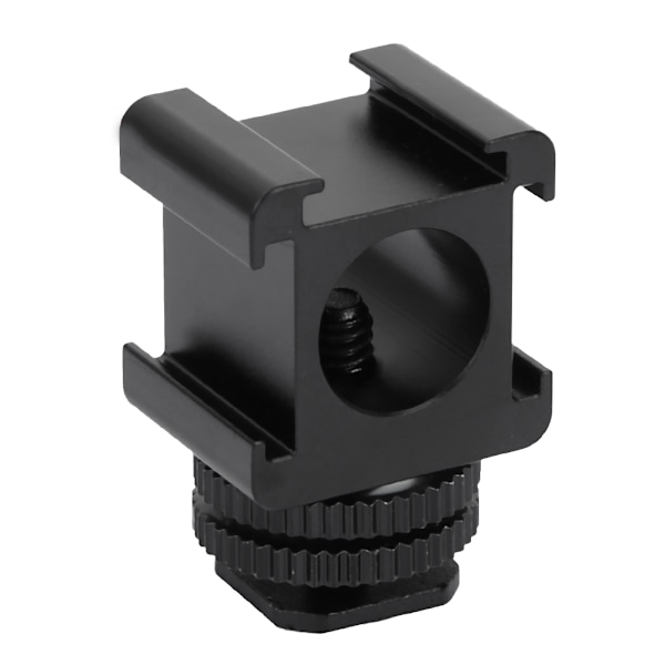 Metal Kamera Tri Hot Shoe Mount Adapter til Mikrofon LED Video Lys Monitor