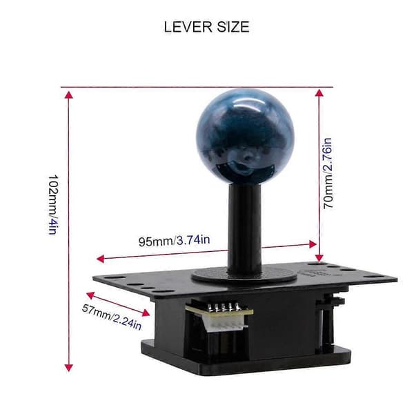 För Qanba Gravity Mechanical Arcade Joystick JOV8S Axlar Tyst Spak Joystick Arkadtillbehör Snabba DIY-delar Musta