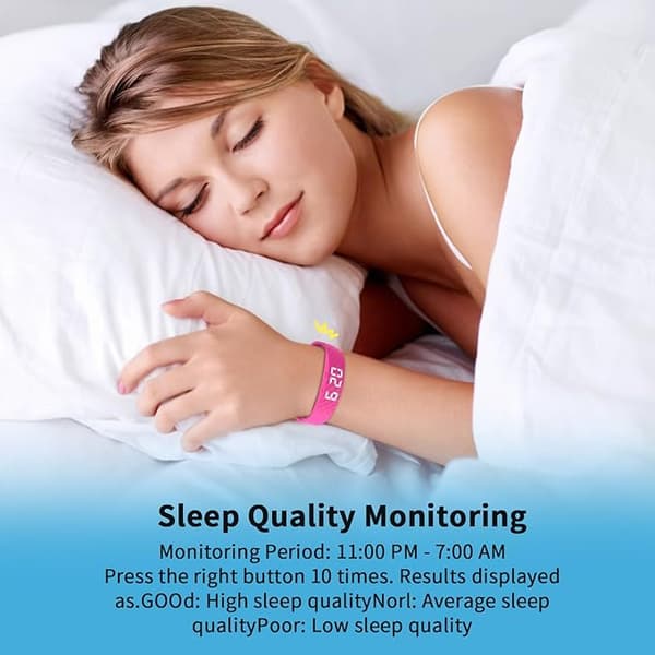 【03】Fitsleep 2025 Vibrating Alarm Band for Deep Sleep - Silent Alarm Clock Bracelet red