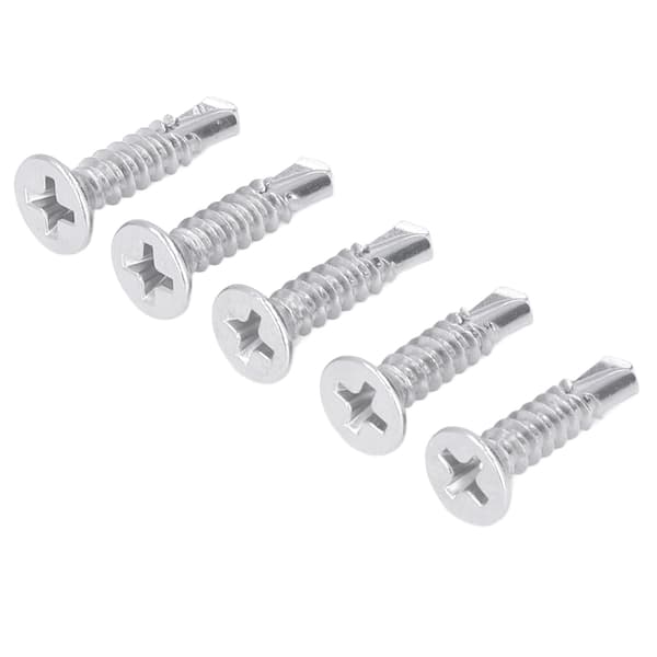 200 stk. selvborende skrue, krydskærv, undersænket hoved, 410 rustfrit stål, 19 mm nominel længde, M4.2‑18