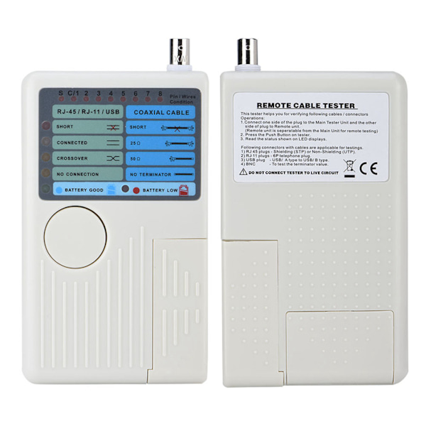 RJ45 / RJ11 / USB / BNC Netværkstester LAN Kabel Tracker Detektor
