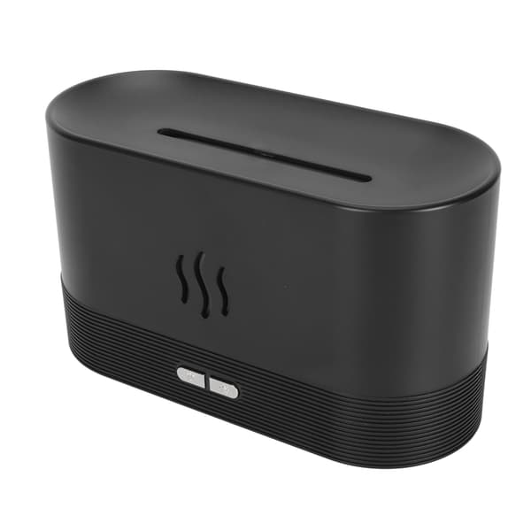 Eterisk oljediffuser 180ml USB Flamlampa Fin Mist Aromaterapi Diffuser Luftfuktare för Sovrum Vardagsrum Kontor Svart