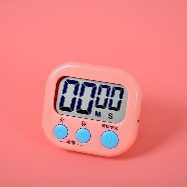Digital Klocka Timer Klassrum Kök Magnetisk Stoppur för Barn Matlagning Bakning Kokande Ägg Sport Rosa